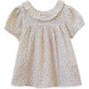 Emily Ruffle Neck Puff Sleeve Floral Dress, Buttercup Gauze - Dresses - 1 - thumbnail