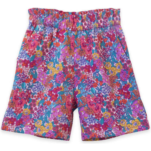 Printed Floral Mid-Thigh Shorts, Orchid