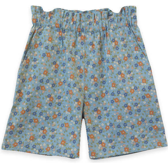 Printed Floral Mid-Thigh Shorts, Cottage