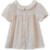 Emily Ruffle Neck Puff Sleeve Floral Dress, Buttercup Gauze - Dresses - 2