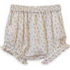 Cotton Elasticated Ruffle Hem Floral Bloomer, Buttercup Gauze - Bloomers - 1 - thumbnail