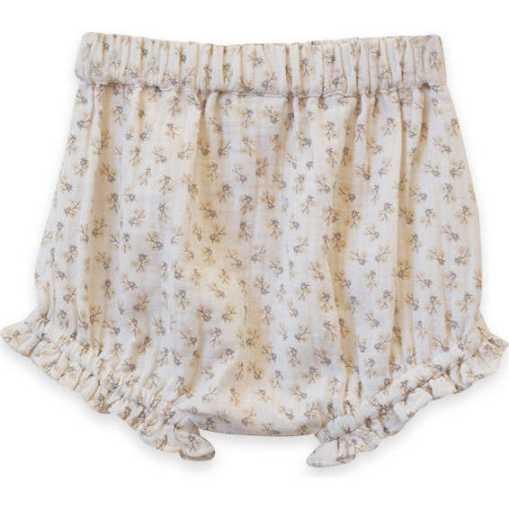 Cotton Elasticated Ruffle Hem Floral Bloomer, Buttercup Gauze - Bloomers - 2