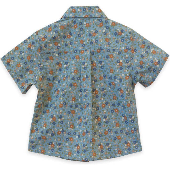 Cotton Collar Short Sleeve Floral Shirt, Cottage - Shirts - 2