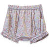 Cotton Elasticated Ruffle Hem Floral Bloomer, Meadow - Bloomers - 1 - thumbnail