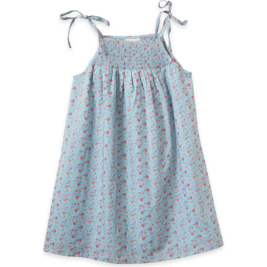Betty Open Shoulder Tie Dress, Summer Posy - Dresses - 1