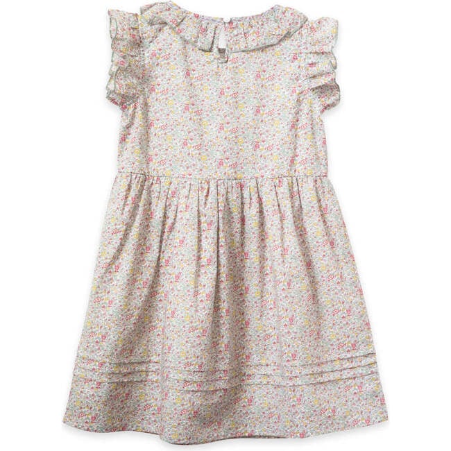 Ana Ruffle Sleeve Floral Piped Dress, Meadow - Dresses - 5