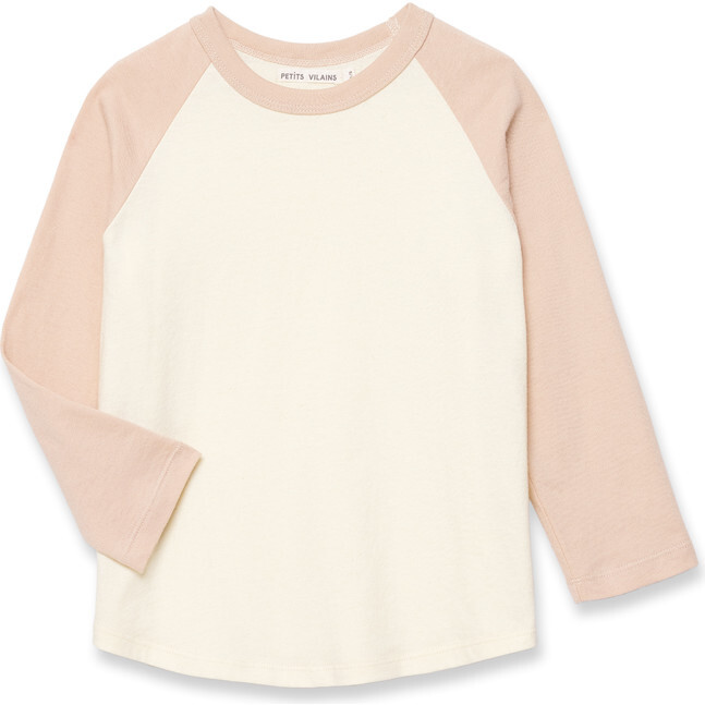 Elie Jersey Baseball Tee, Rose Dust And Natural