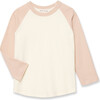 Elie Jersey Baseball Tee, Rose Dust And Natural - T-Shirts - 1 - thumbnail