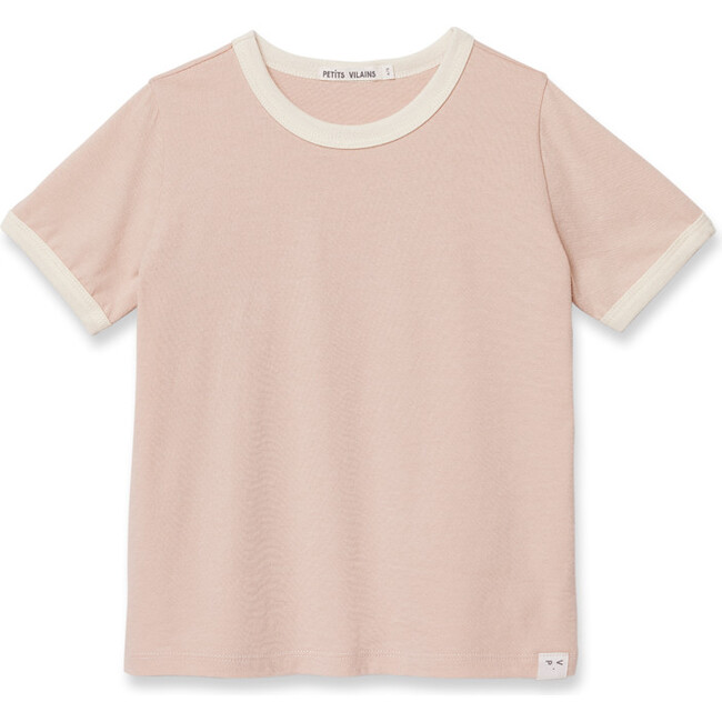 Jean Jersey Ringer Tee, Rose Dust And Natural