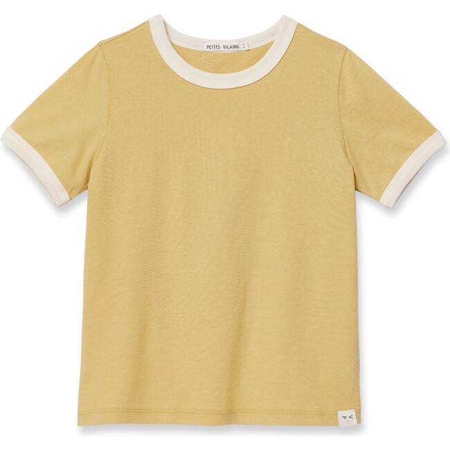 Jean Jersey Ringer Tee, Mellow Yellow And Natural