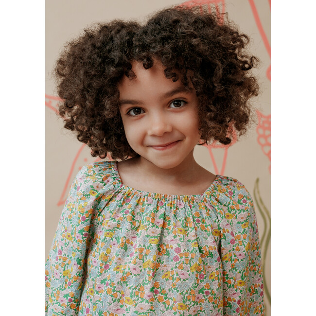 Amelie Liberty Tana Lawn Blouse, Poppy Forest Pink - Blouses - 2