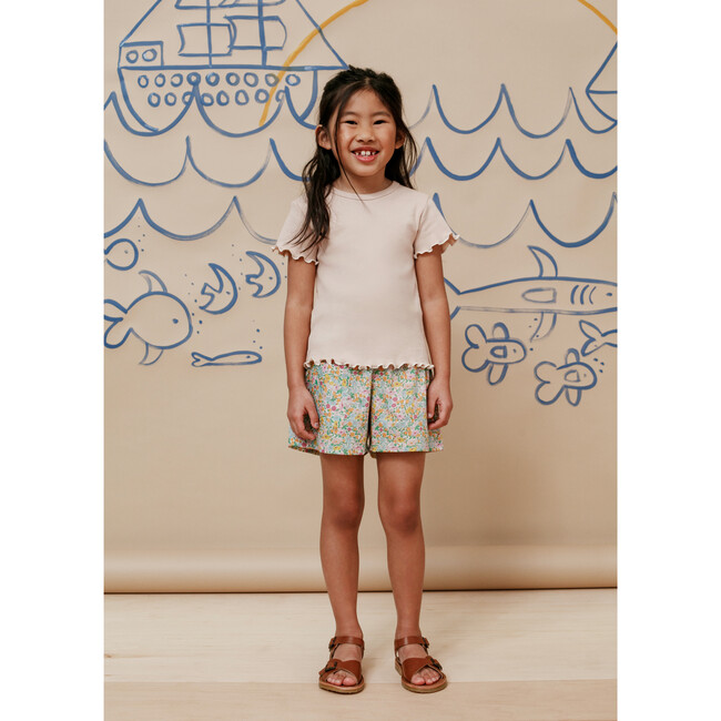 Lina Baby Rib Ruffle Tee, Rose Dust - T-Shirts - 3