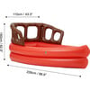 Water Fun Inflatable Pirate Ship Sprinkler Play Center with Air Pump, Beach Balls & Accessories, Red - Pool Floats - 2