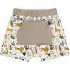 Jungle Friends Bamboo Shorts, Cream - Shorts - 1 - thumbnail