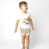 Jungle Friends Bamboo Shorts, Cream - Shorts - 4