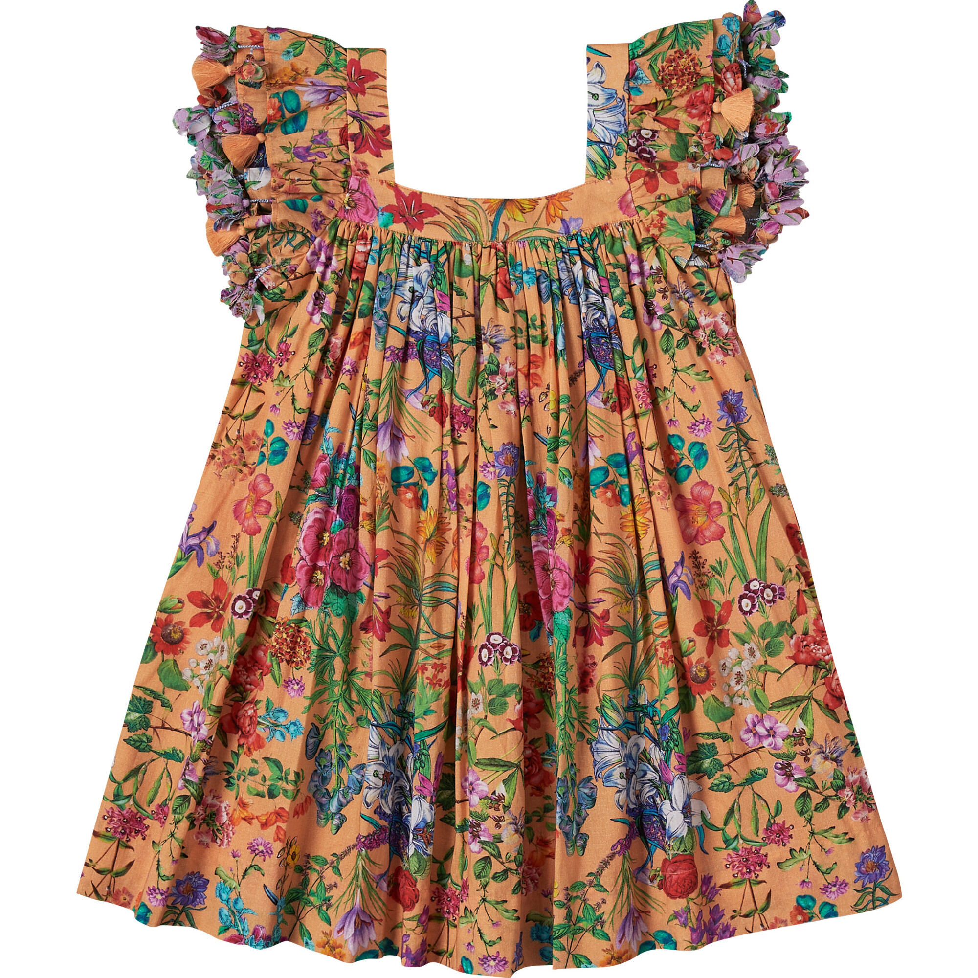 Chloe Dress, Garden Floral Peach Soda - Dresses - 1