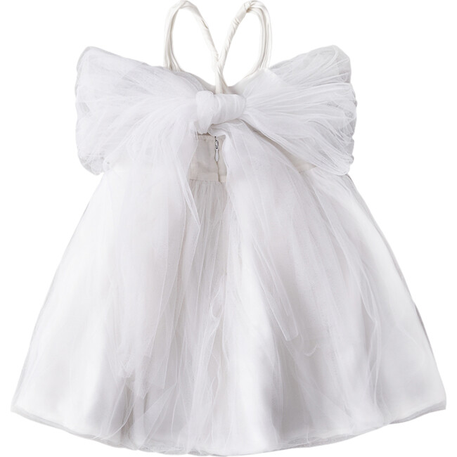Peach Dress, Bright White - Dresses - 4