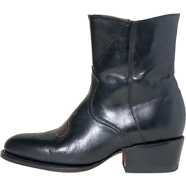 Women's Tessie Rainbow-Stiched CS Twist Cowboy Boot, Black - Boots - 1
