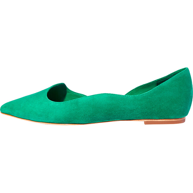 Women's Reese Pointed Toe Wavy Cut-Out Upper Ballet Flats, Palm - Flats - 1