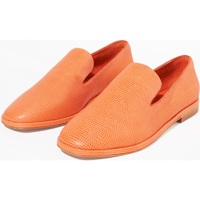 Women's Lilith Tejus-Embossed Leather Slip-On Loafer, Coral - Loafers - 3