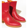 Women's Tessie Rainbow-Stiched CS Twist Cowboy Boot, Flame - Boots - 3