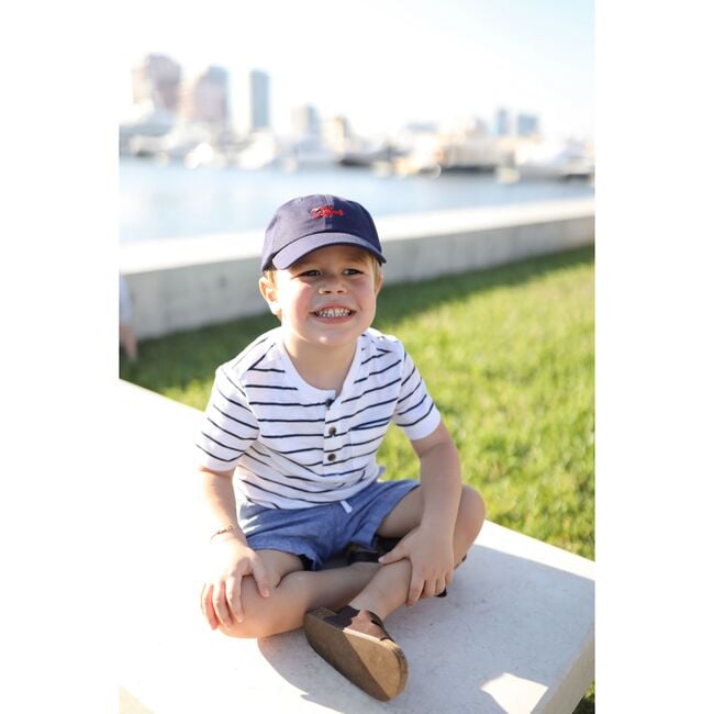 Lobster Baseball Hat, Nellie Navy - Hats - 2