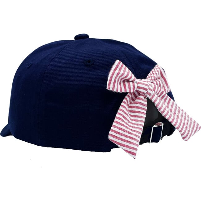 Lobster Bow Baseball Hat, Nellie Navy - Hats - 3