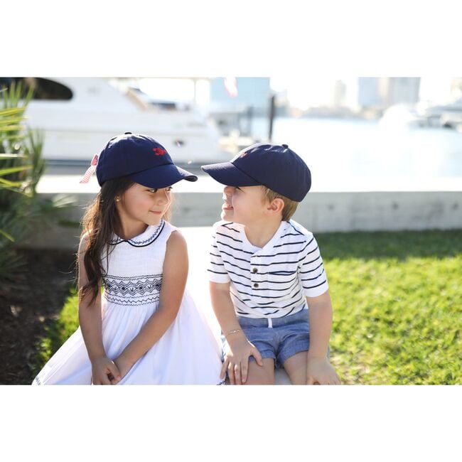 Lobster Baseball Hat, Nellie Navy - Hats - 4