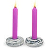 Platz Swirl Candlestick, Midnight - Menorahs & Candles - 1 - thumbnail