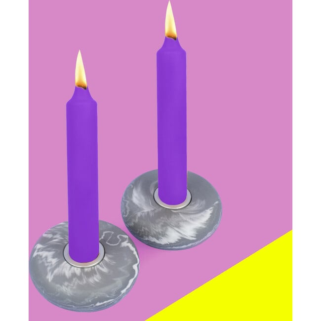 Platz Swirl Candlestick, Smoke - Menorahs & Candles - 2