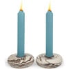 Platz Swirl Candlestick, Cocoa - Menorahs & Candles - 1 - thumbnail