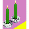 Platz Swirl Candlestick, Ebony - Menorahs & Candles - 2