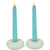 Platz Candy Candlestick, Shabbat Shalom Mint - Menorahs & Candles - 1 - thumbnail