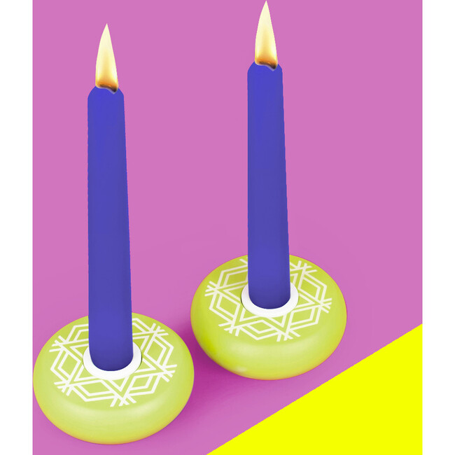 Platz Candy Candlestick, Magen David Citron - Menorahs & Candles - 2