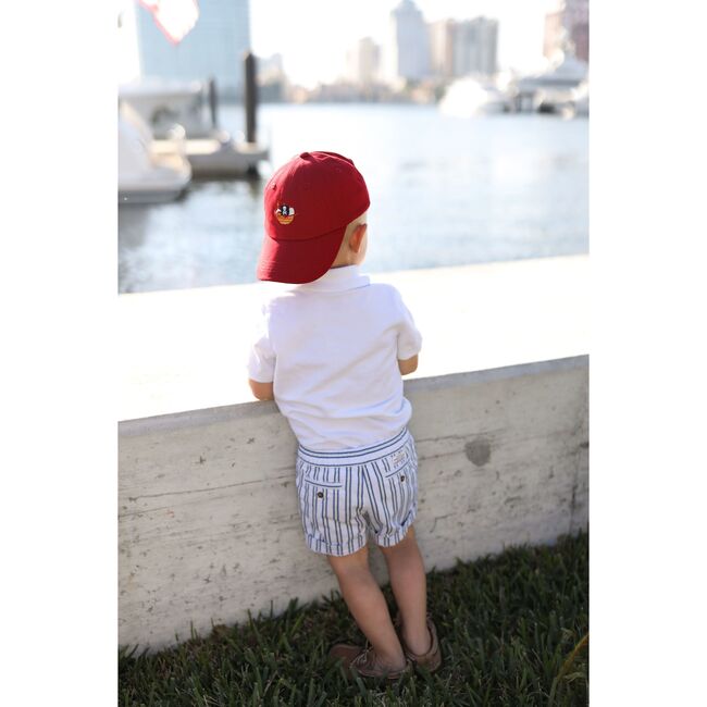Pirate Ship Baseball Hat, Ruby Red - Hats - 5