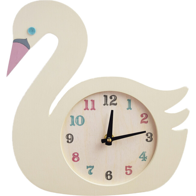 Handpainted Animal Wall Clock, Swan - Wall Décor - 1