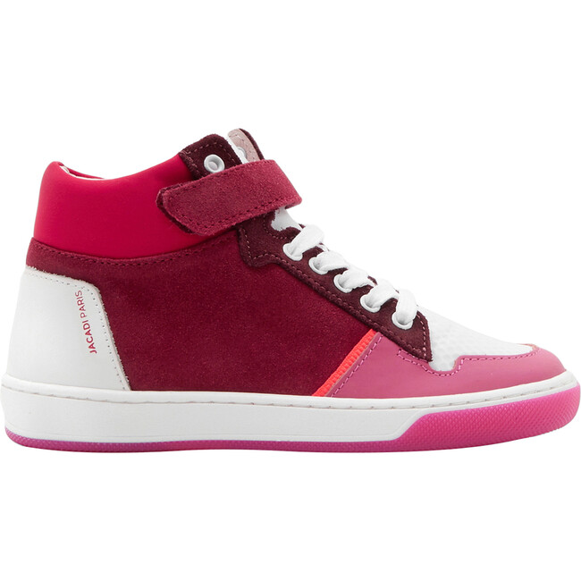 High-Top Tennis Shoes, Pink - Sneakers - 1