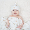 Hello World Hat & Swaddle Set, Daisies - Blankets - 3