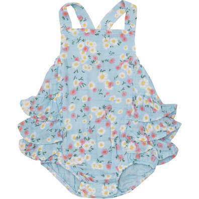 Sweet Bows Ric Rac Ruffle Sunsuit by Angel Dear