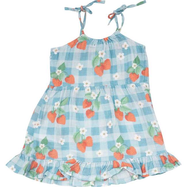 Strawberry Gingham Twirly Tank Dress - Dresses - 1