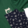 Tim Merino Pocket Longsleeve 'Birdday Party', Mountain Green And True Navy - Shirts - 3