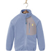 Avan Bio-Fleece Jacket, Purple Blue And Dove Gray - Fleece & Sherpa Jackets - 1 - thumbnail