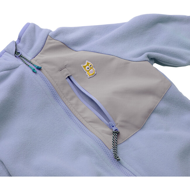 Avan Bio-Fleece Jacket, Purple Blue And Dove Gray - Fleece & Sherpa Jackets - 4