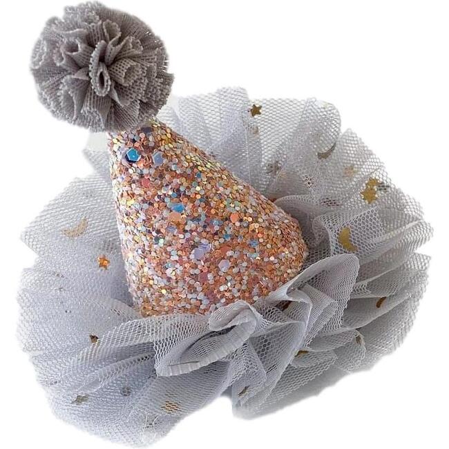 Party Hat Hair Clip - Grey