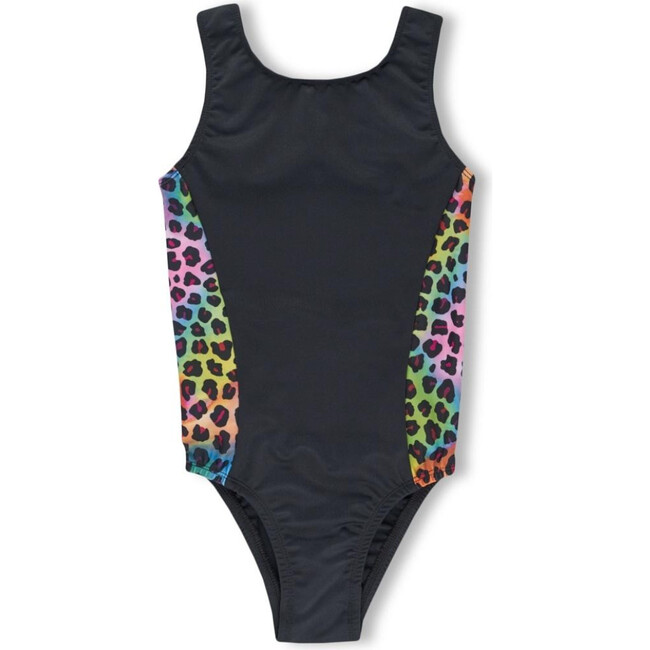 Rainbow Leopard Leo, Black - Leotard - 1