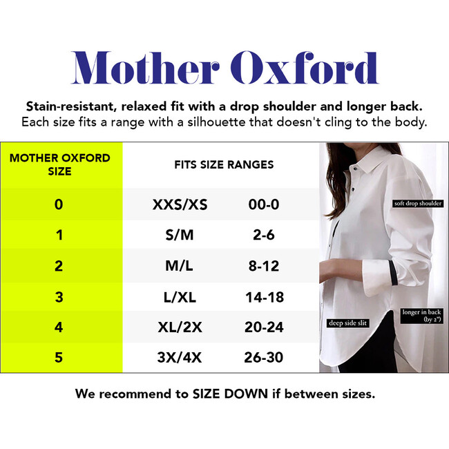 Women's Mother Oxford, White - Shirts - 6