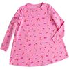 Love Potion Long Sleeve Lounge Dress, Pink - Dresses - 1 - thumbnail