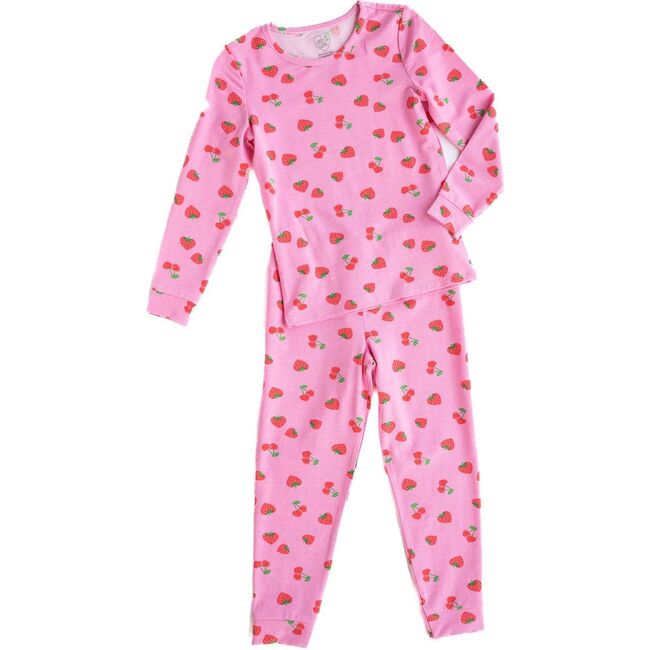 Cherry Berry Pajama Set, Pink