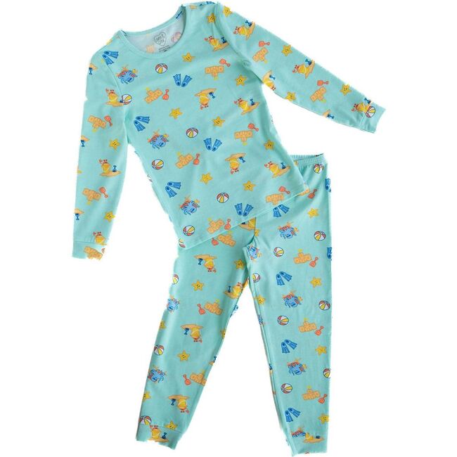 Beach Day Pajama Set, Blue