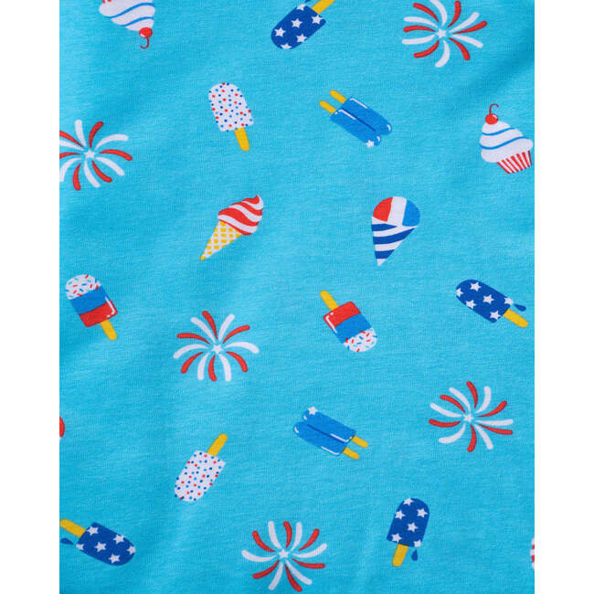 Summer Treats Pajama Set, Blue - Pajamas - 2